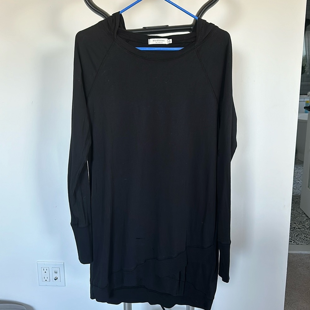 Mod o doc hooded tunic style long sleeve tee